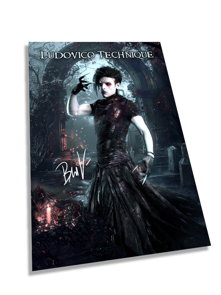 Poster of Ben V in a dark, gothic setting with 'Ludovico Technique' text.